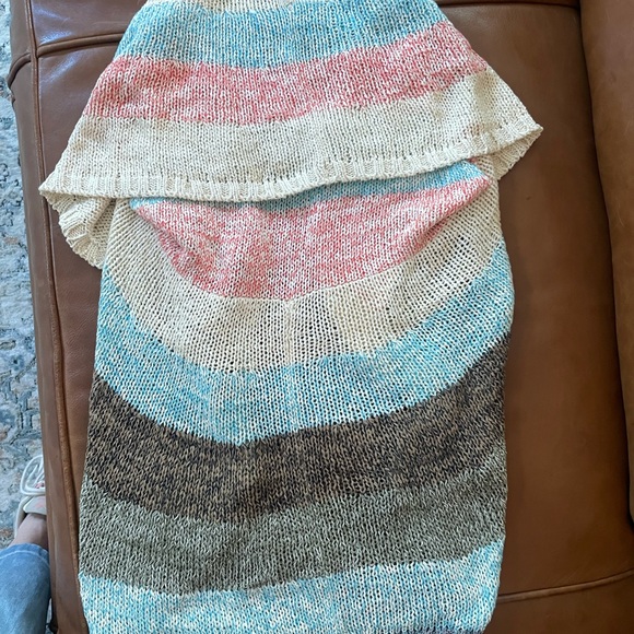 CAbi Striped Sleeveless Circle Crochet sweater vest “Line Up” Small - Picture 4 of 4